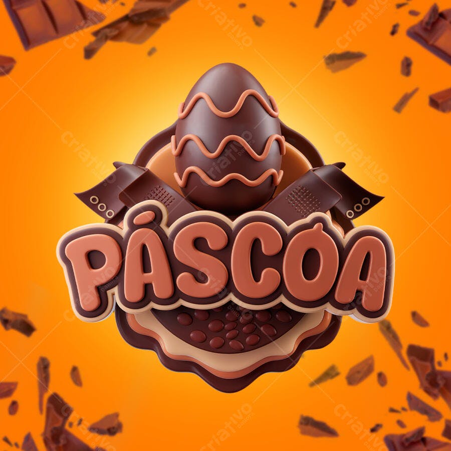 Arte de Páscoa PSD Editável