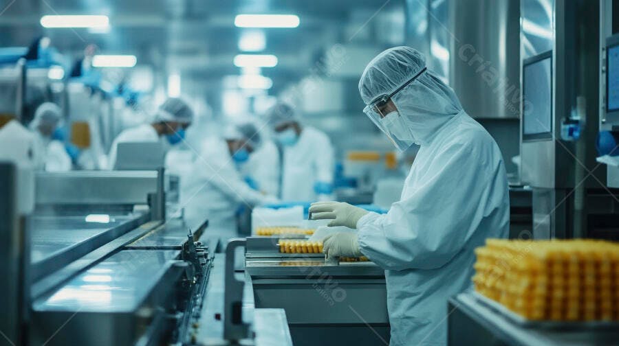 Trabalhador em Fábrica de Alimentos
