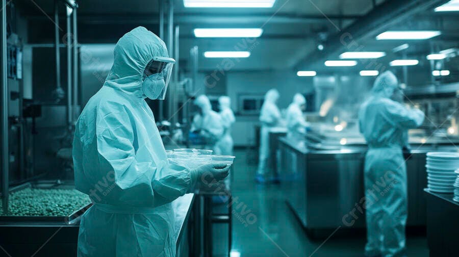 Funcionário em Fábrica de Alimentos