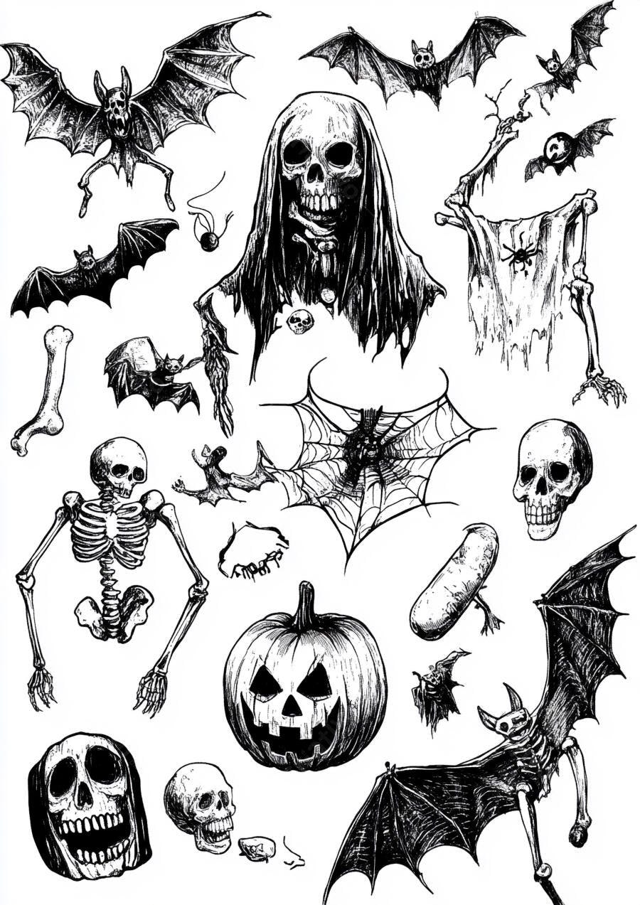 Coleção de Desenhos de Halloween