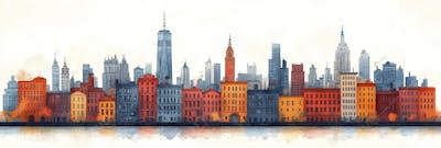 Uma ilustração horizontal da Ponte do Brooklyn 003