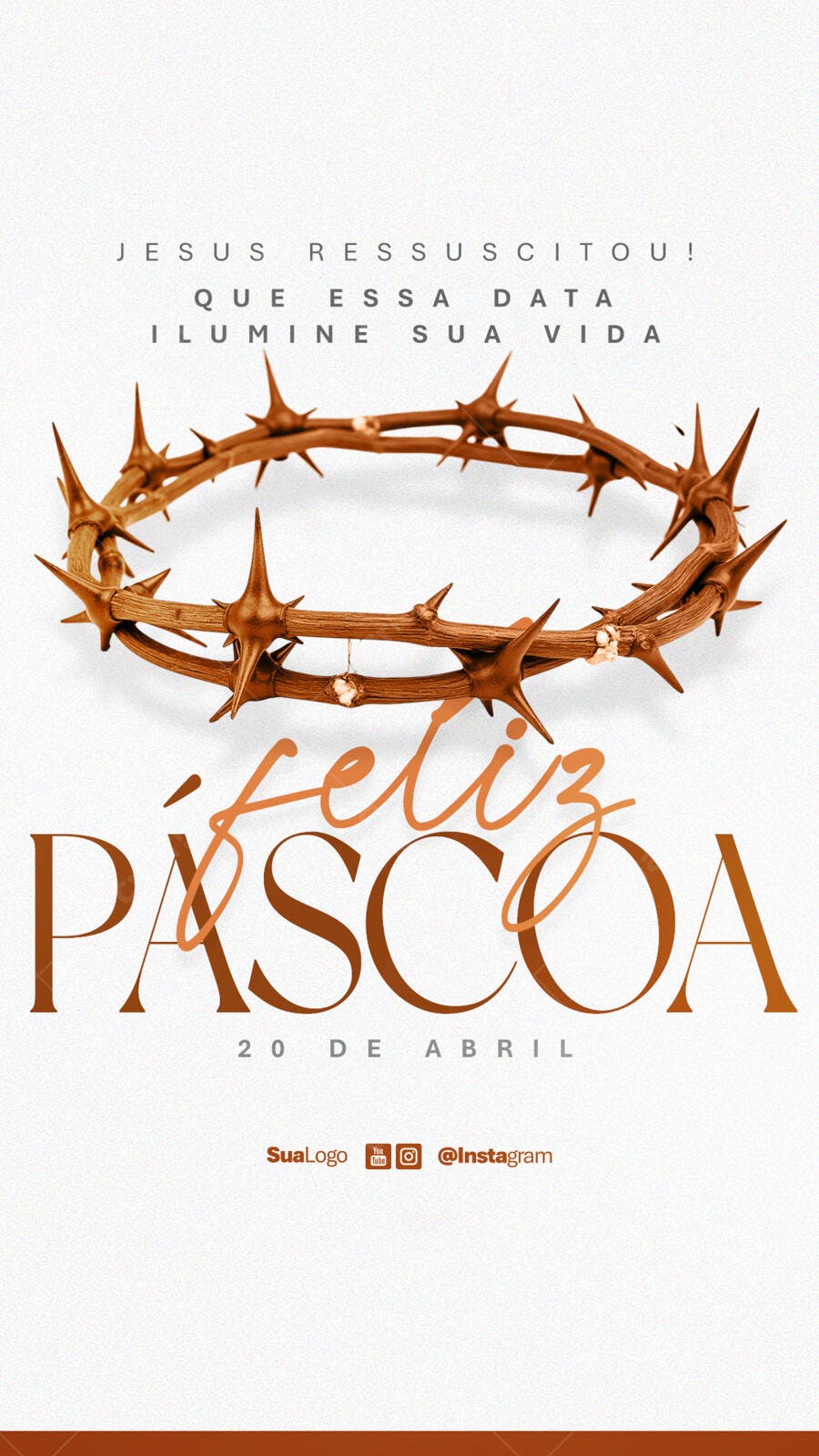Flyer Páscoa 20 de Abril PSD Editável