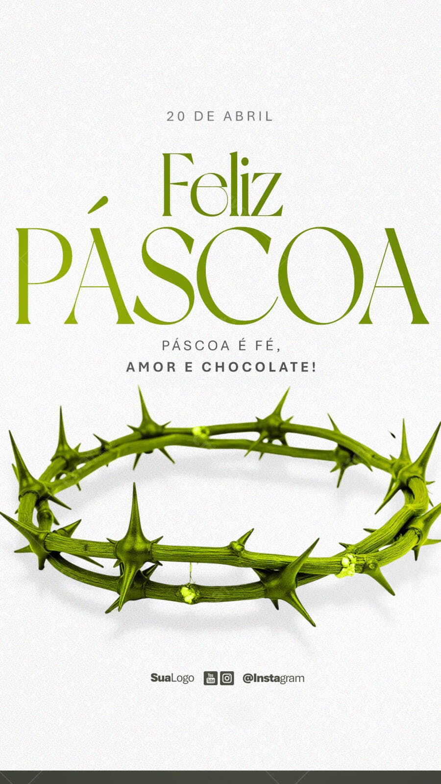 Flyer Páscoa 20 de Abril PSD Editável