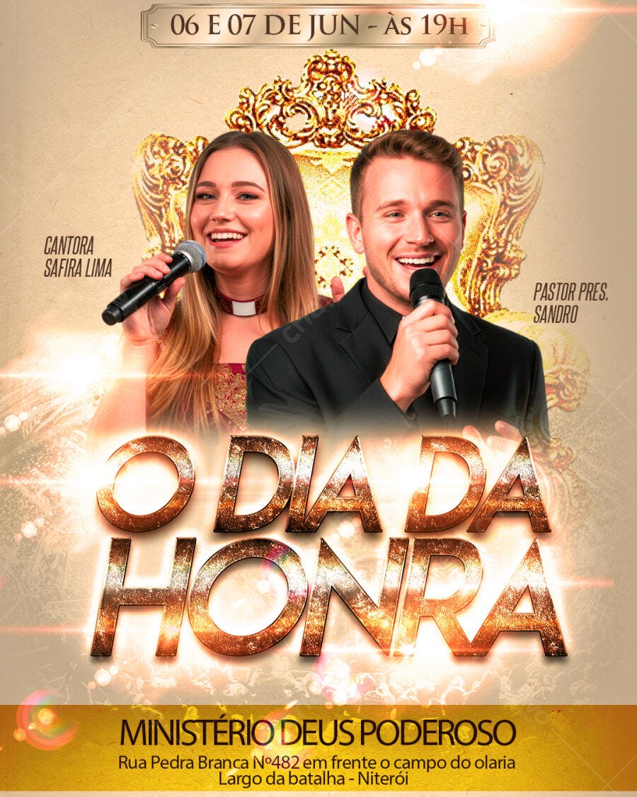 Flyer para Evento Gospel PSD Editável