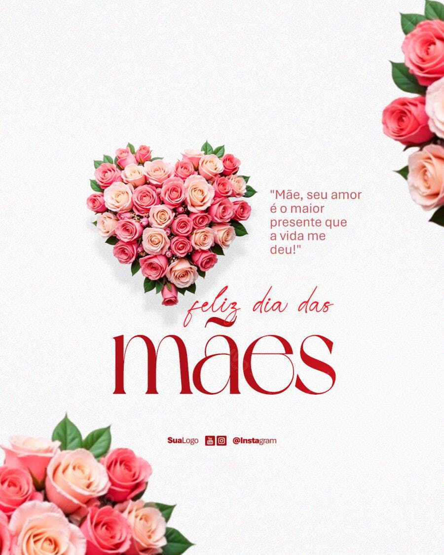 Post para o Dia das Mães PSD Editável