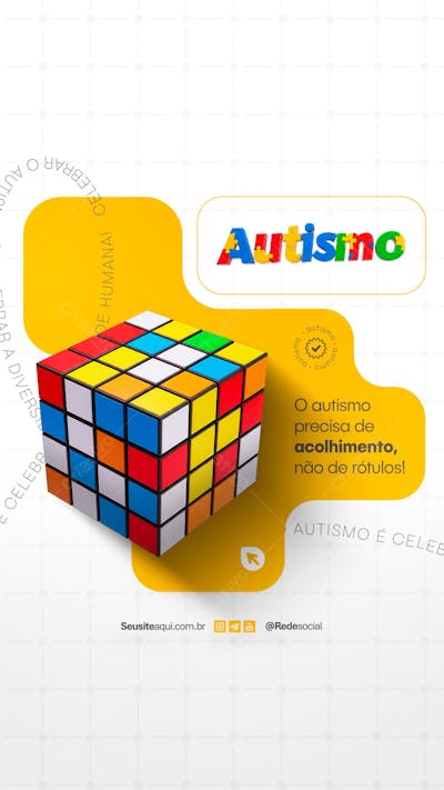Dia Mundial de Conscientização do Autismo 2 de Abril Social Media PSD Editável (6)