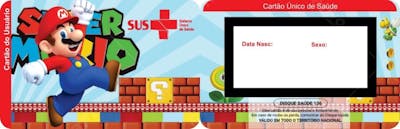 Cartão SUS Mario Bros