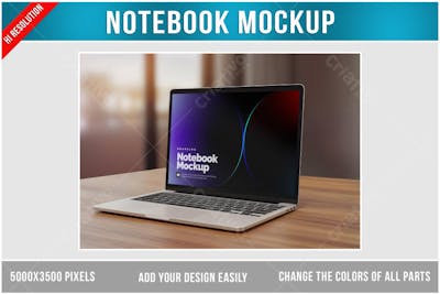 Notebook Mockup PSD editável