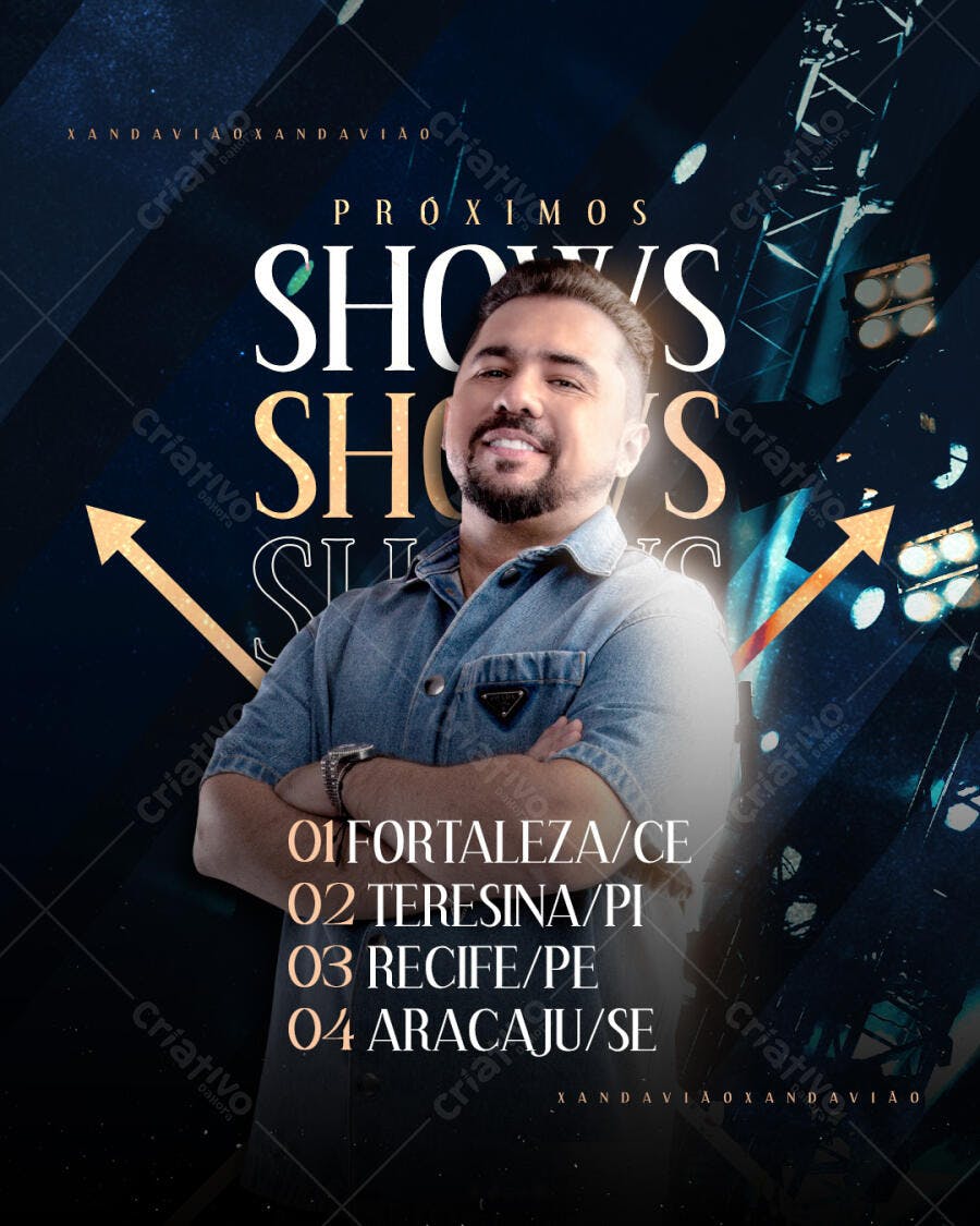Flyer Shows Xand Avião PSD Editável
