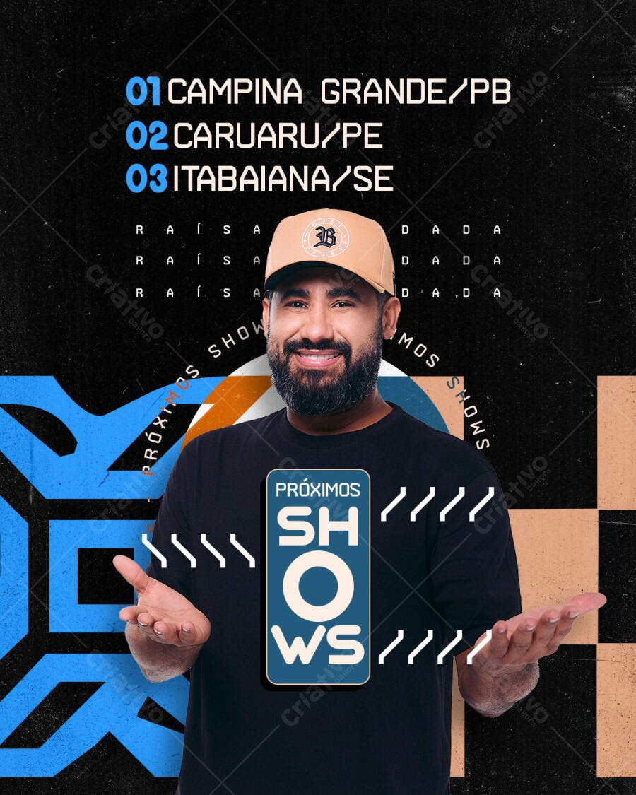 Flyer para Shows Raisa PSD Editável