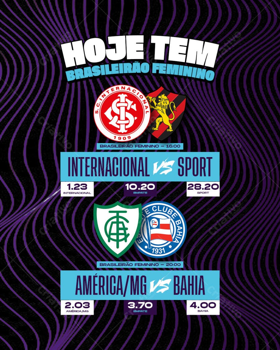 Flyer Brasileirão Feminino PSD Editável