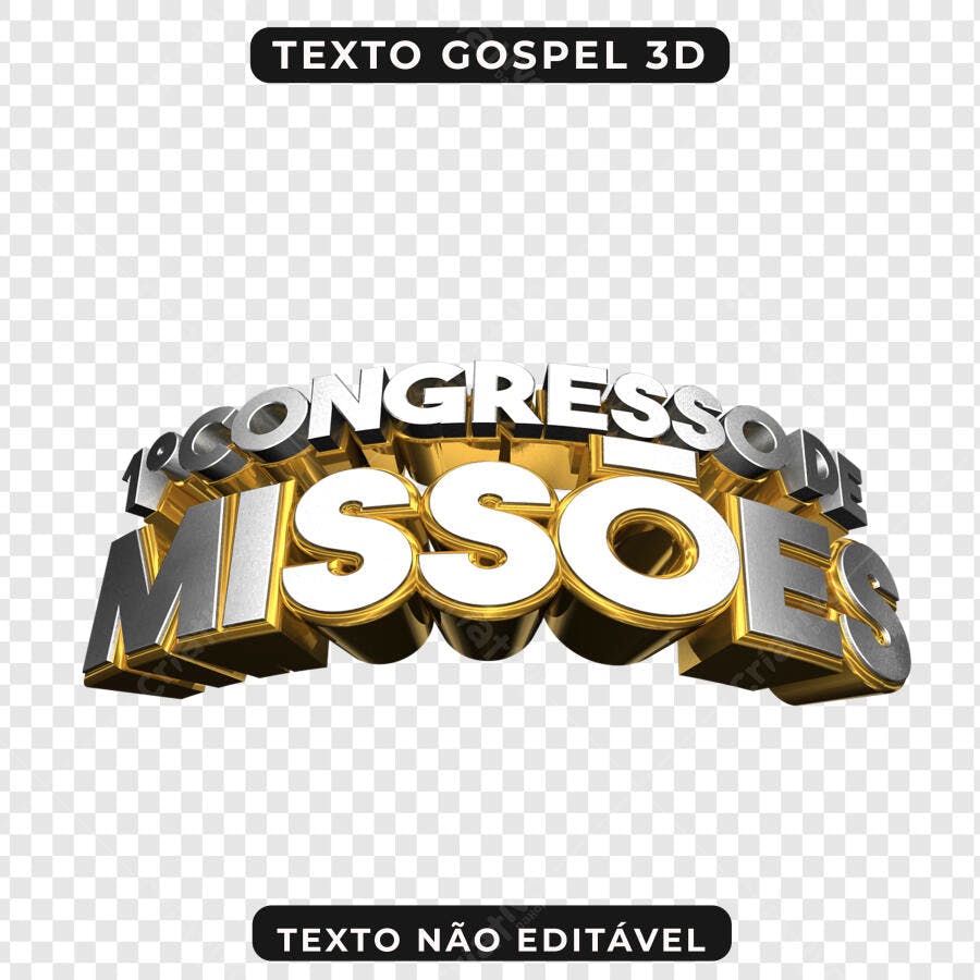 Selo 3D evento dourado e prata metálico