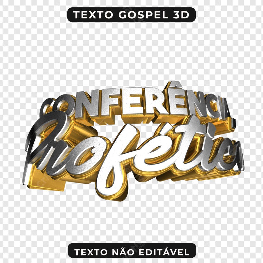 Selo 3D evento dourado e prata metalizado