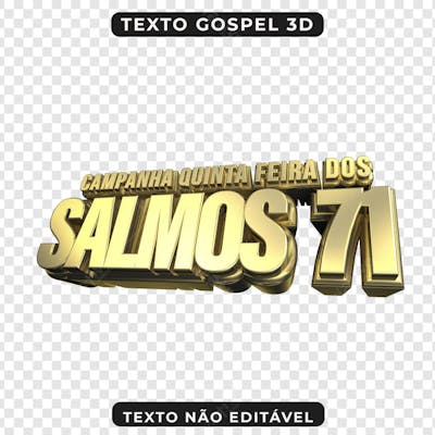 FLYER PSD CAMPANHA QUINTA-FEIRAS DOS SALMOS 71 3D