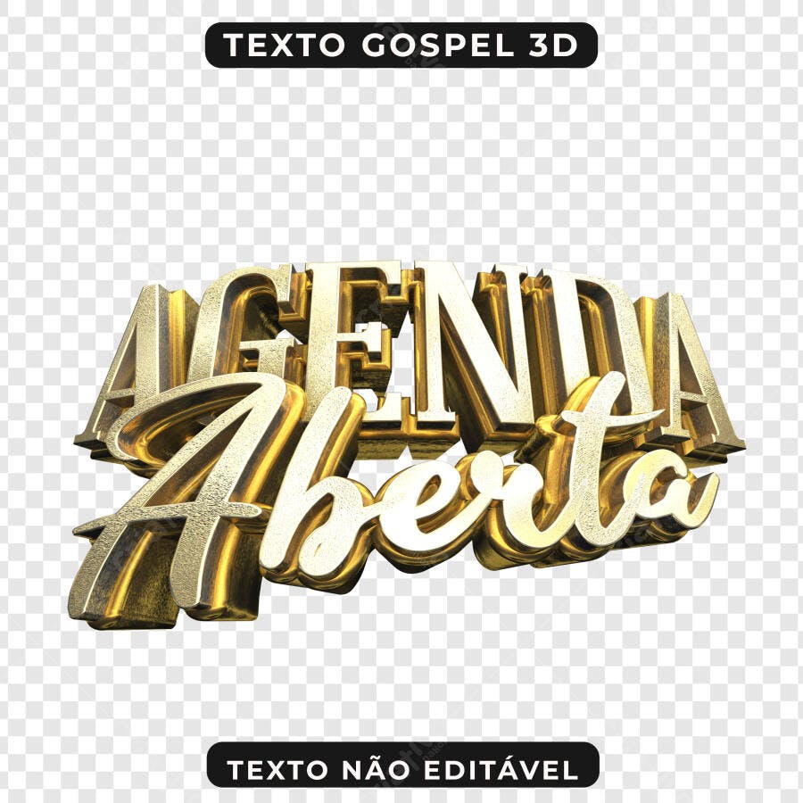 Selo 3D evento dourado e branco metalizado