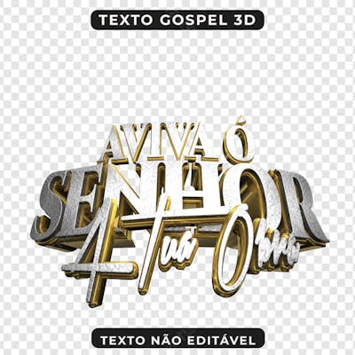 PSD AVIVA SENHOR A TUA OBRA 3D