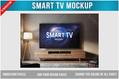 Televisão Smart PSD editável Mockup