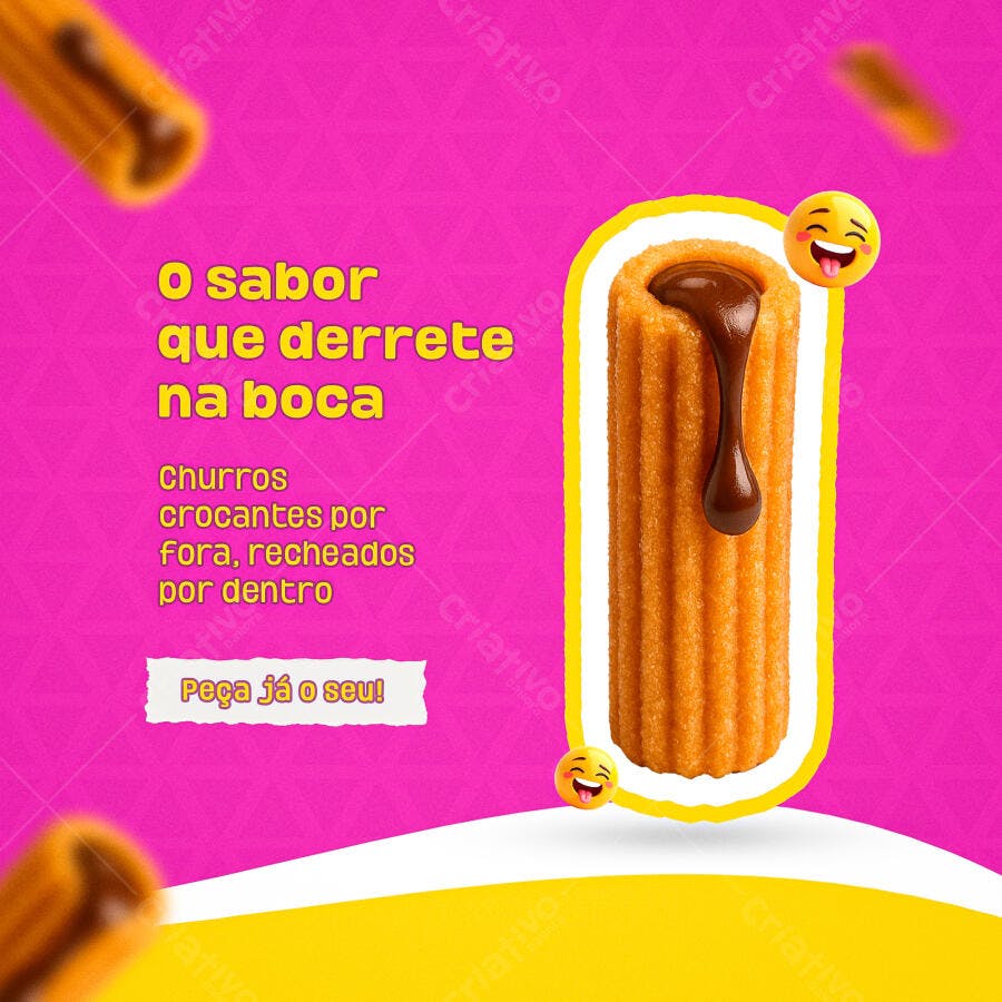 Flyer para Dia do Churros PSD Editável