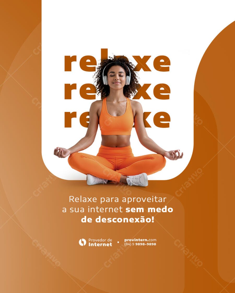 Flyer para Relaxamento e Conexão de Internet PSD Editável
