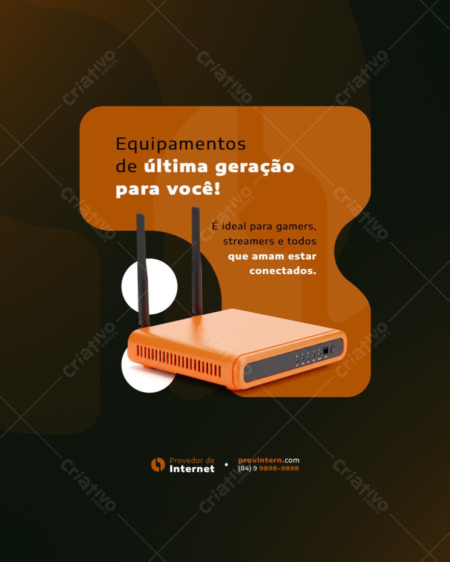 Postagem Redes Sociais Roteador PSD Editável