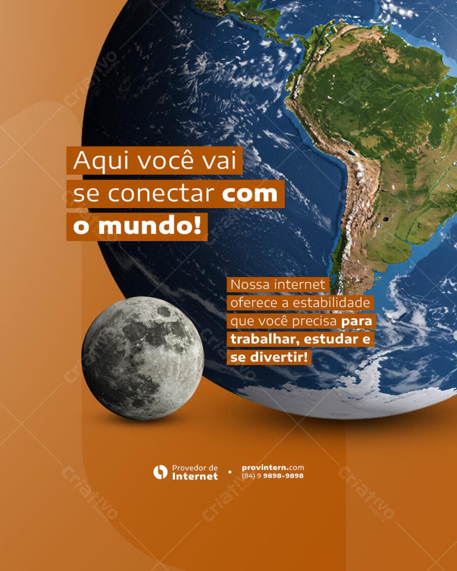 Flyer Internet Conexão Mundial PSD Editável