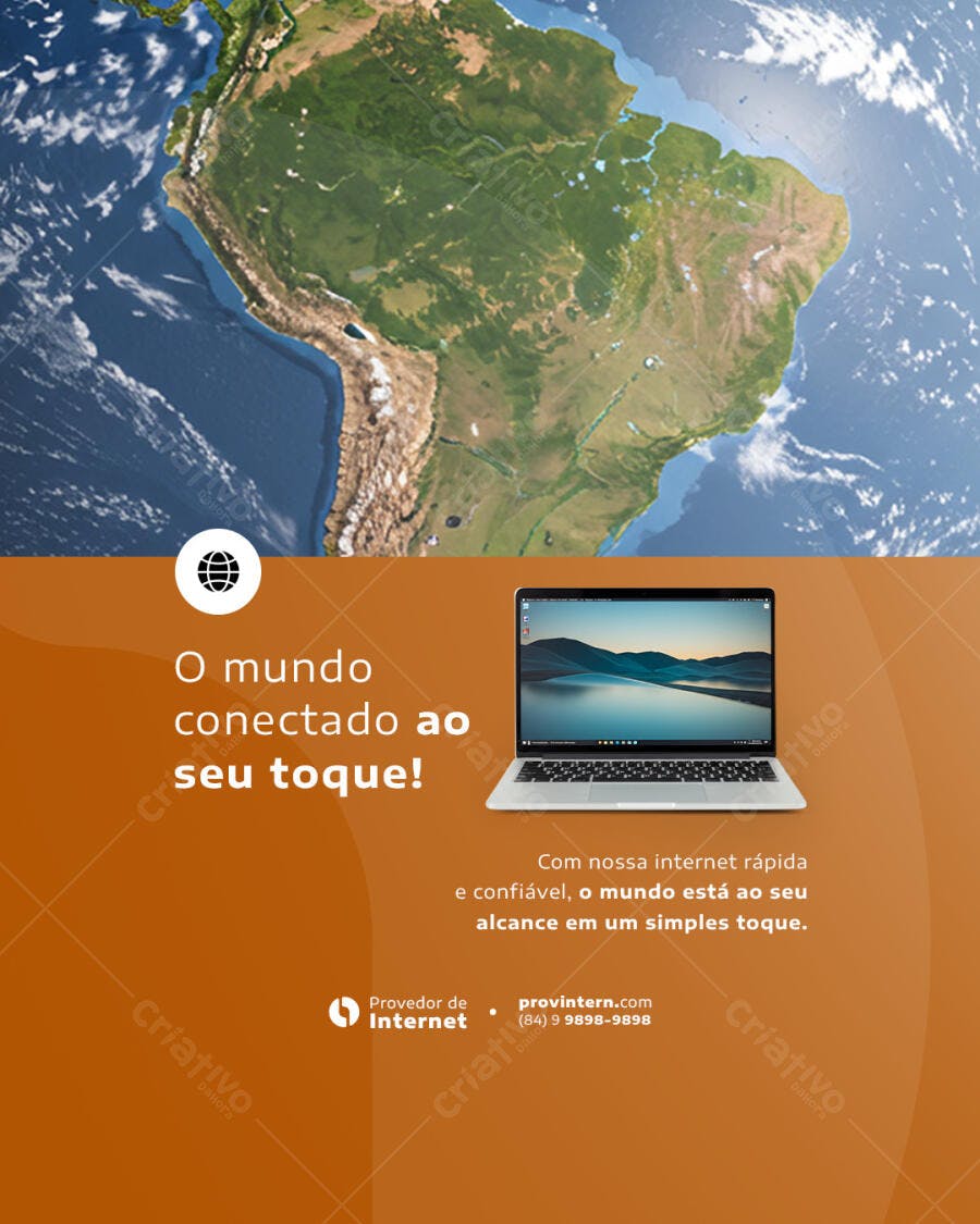 Flyer para Propaganda de Internet PSD Editável