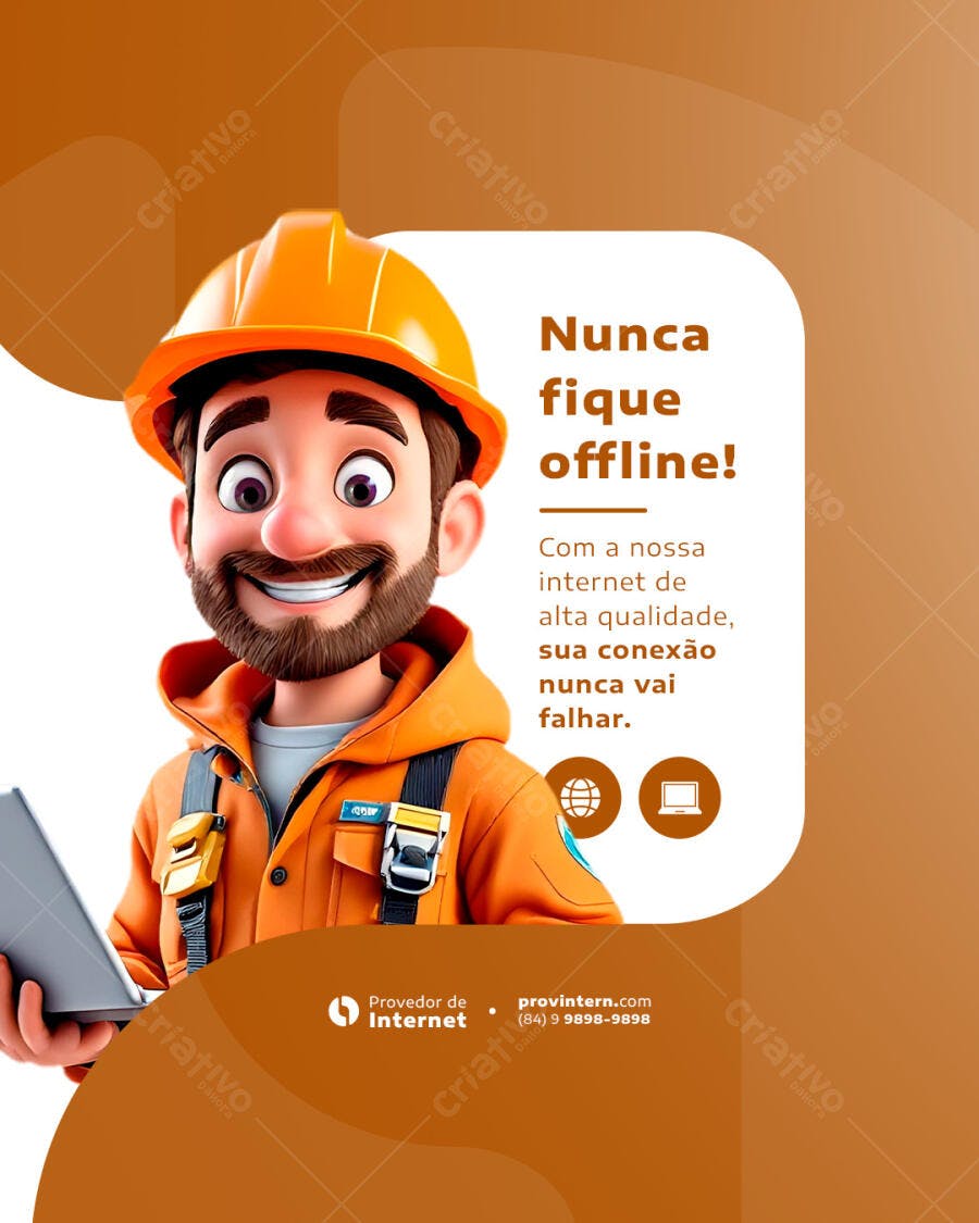 Flyer para Provedor de Internet PSD Editável