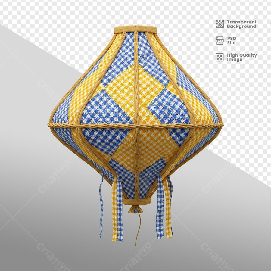 Balão Junino para Festa Junina PSD Editável