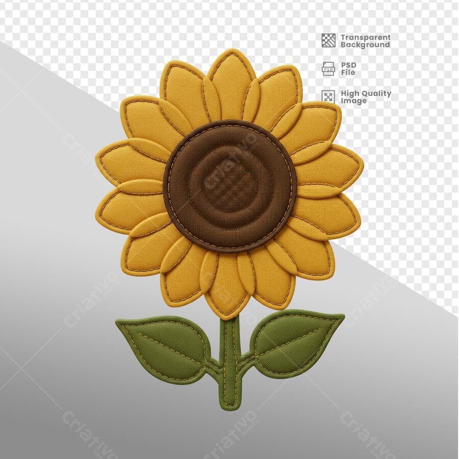 Adesivo Girasol Dia dos Pais PSD Editável