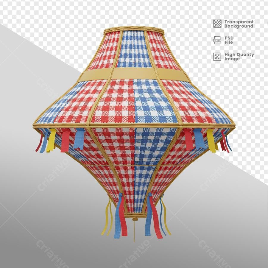 Balão Junino Festa Junina PSD Editável