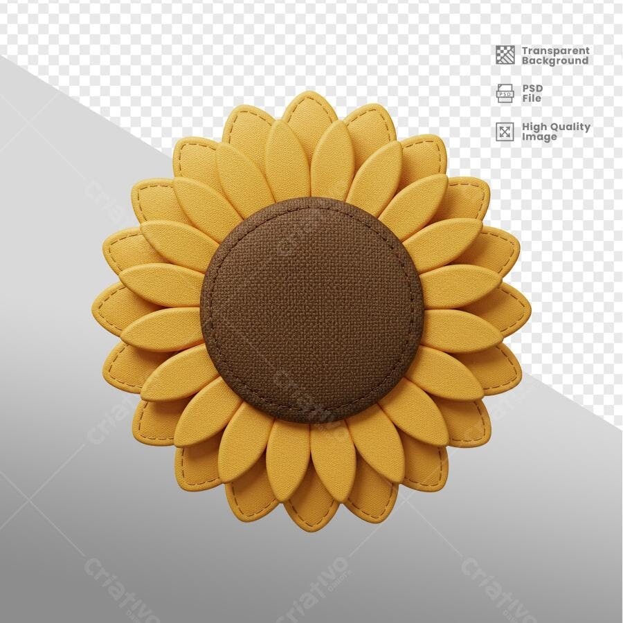 Ícone Girasol para Dia do Sol PSD Editável