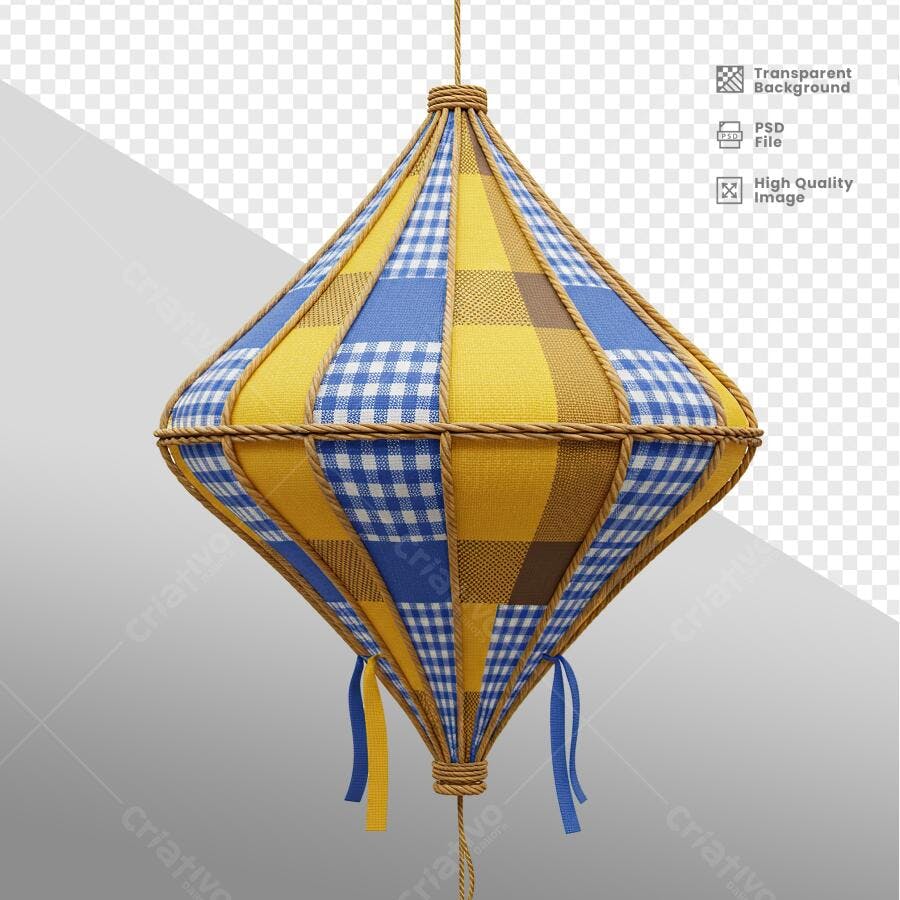 Balão Junino para Festa Junina PSD Editável
