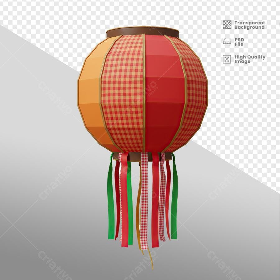 PSD Balão Junino para Festa Junina PSD Editável