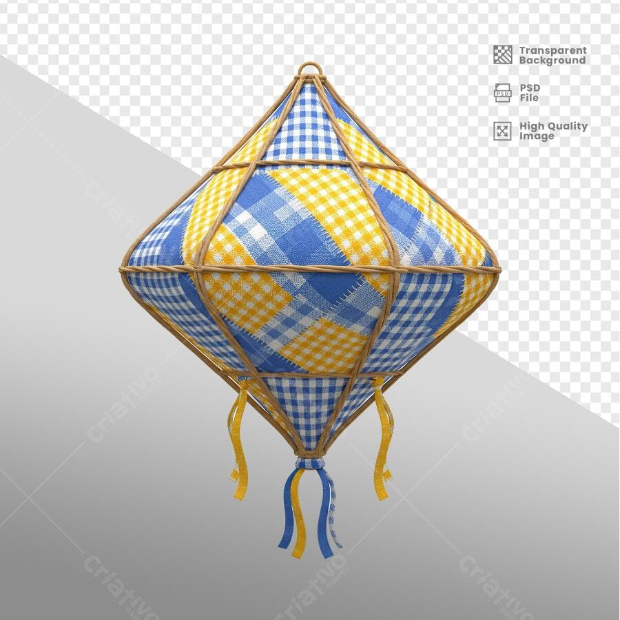 Balão Junino Festa Junina PSD Editável