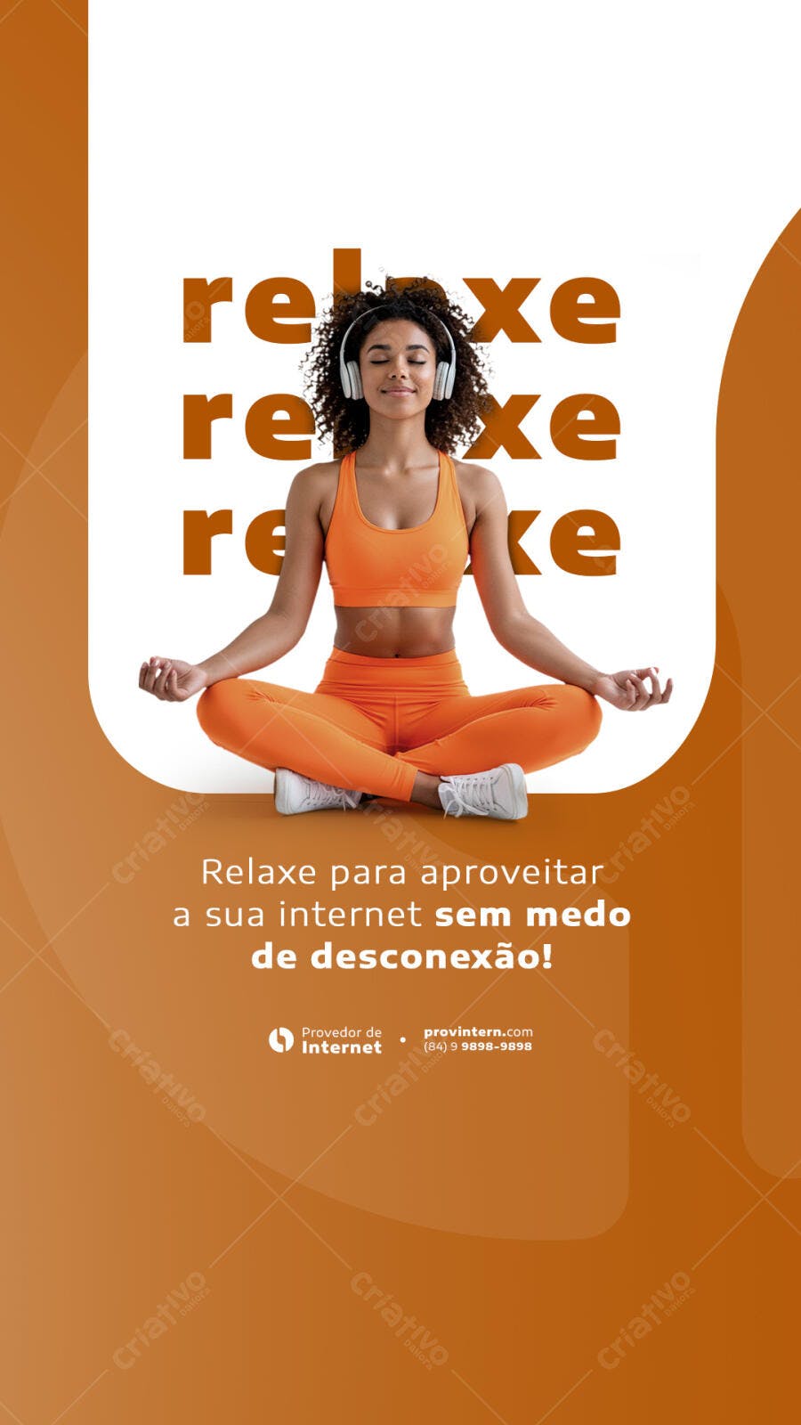 Flyer para Relaxamento e Conexão de Internet PSD Editável