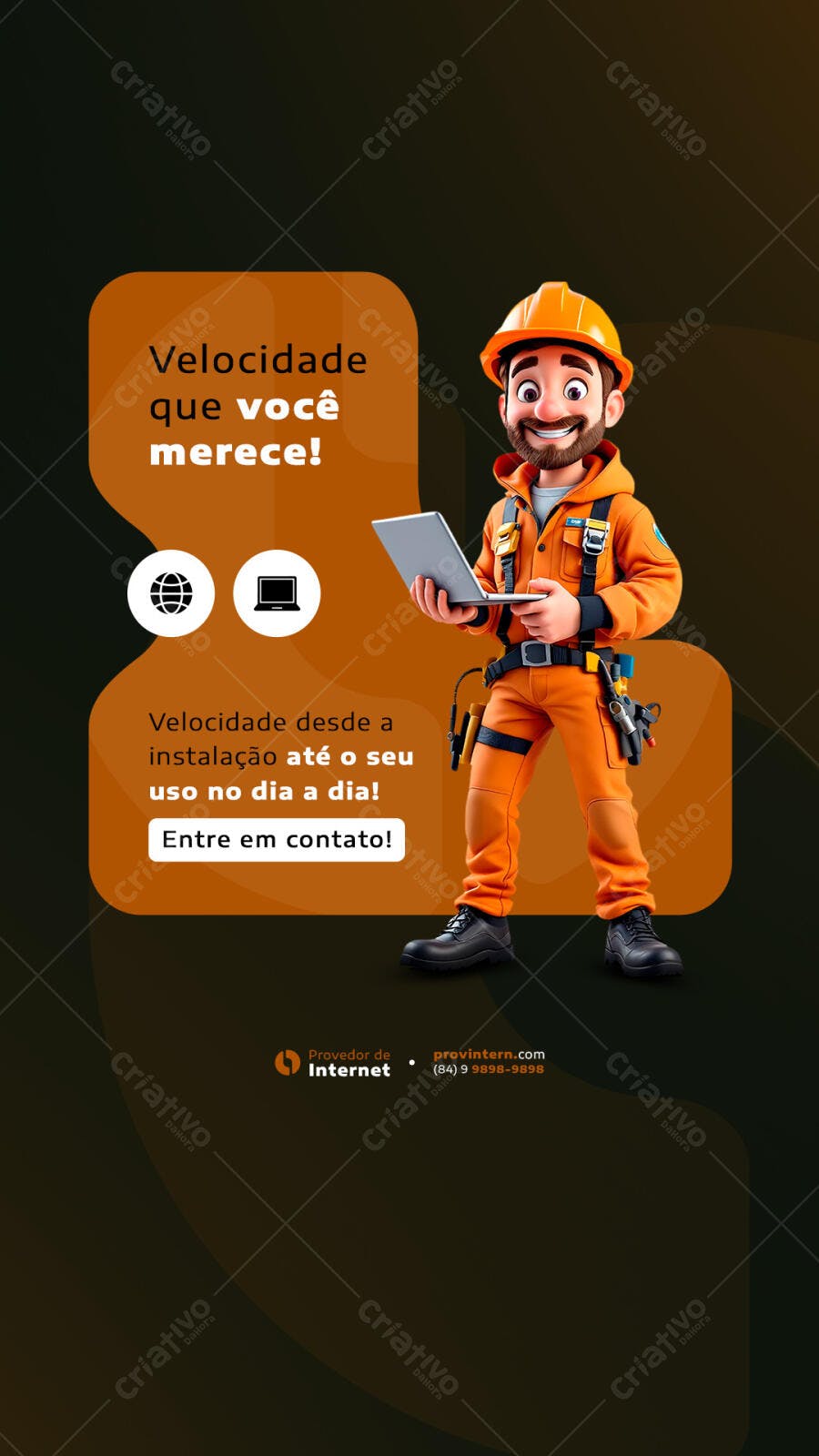 Postagem de Mídias Sociais para Provedores de Internet PSD Editável
