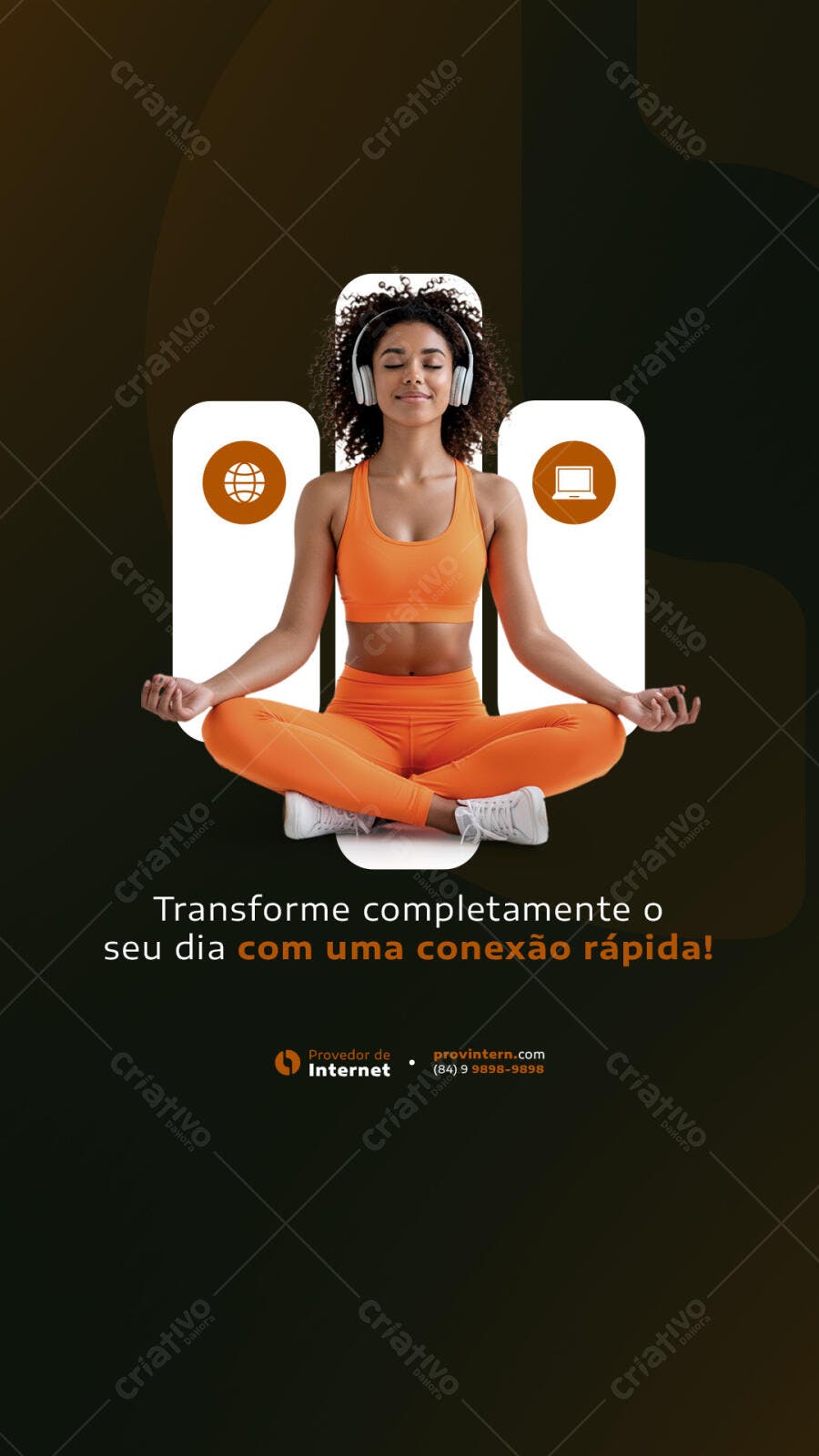 Flyer para Meditação e Conexão Rápida PSD Editável