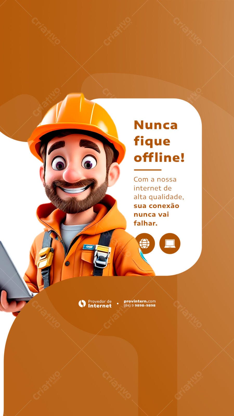 Flyer para Provedor de Internet PSD Editável