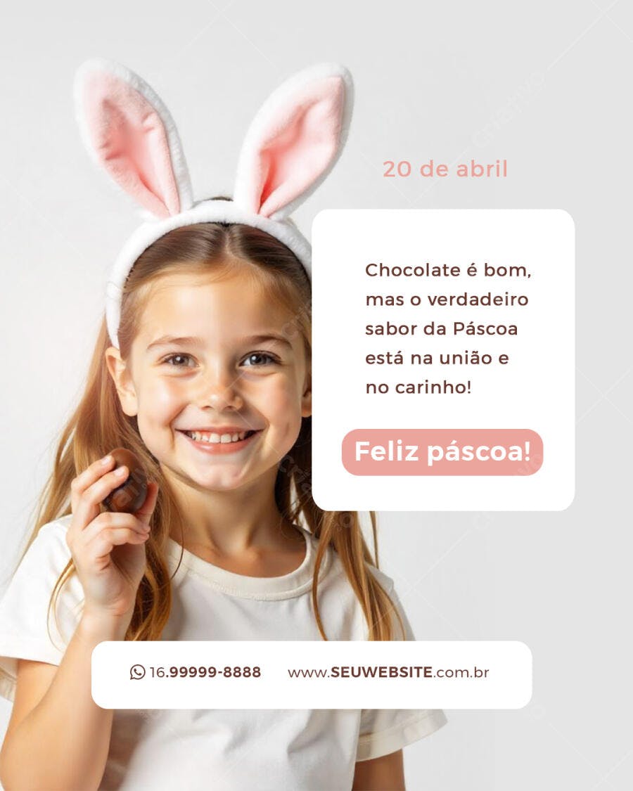 Story Páscoa para Crianças PSD Editável