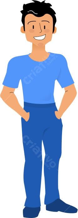 Ilustração vetorial Homem Casual Azul SVG