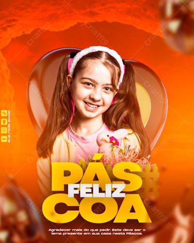 PSD FLYER FELIZ PASCOA