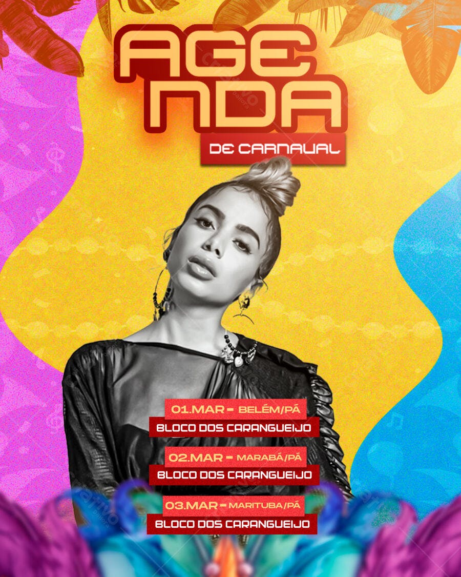 Flyer Carnavalesco PSD Editável