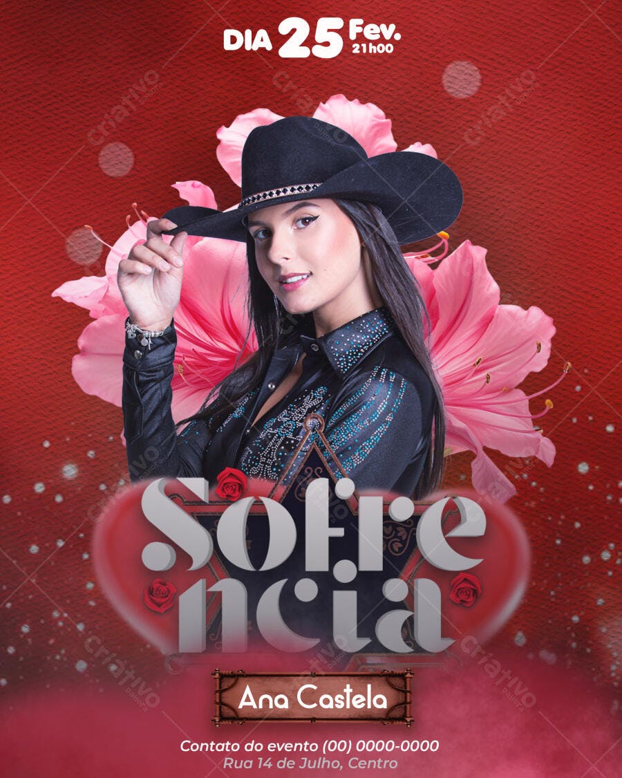 Flyer para Show Musical Sertanejo PSD Editável