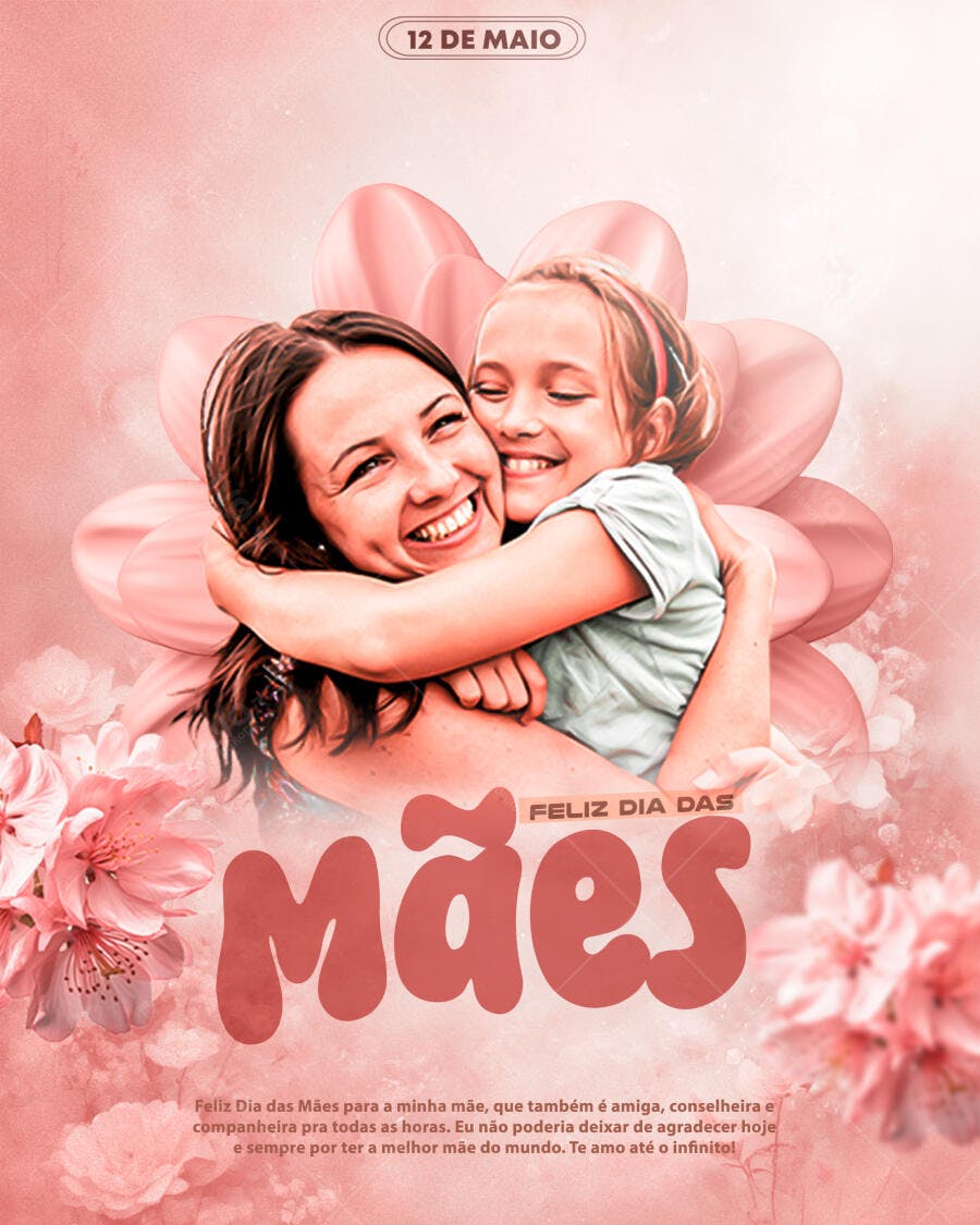 Flyer Dia das Mães 12 de Maio PSD Editável