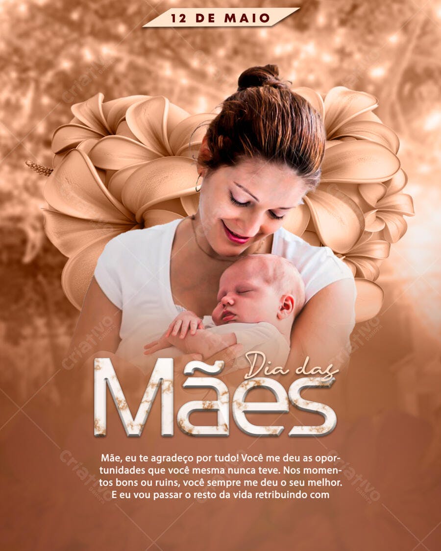Flyer Dia das Mães 12 de Maio PSD Editável