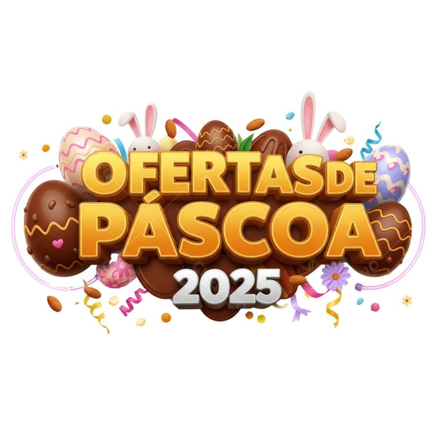 Banner Páscoa 2025 PNG com fundo transparente