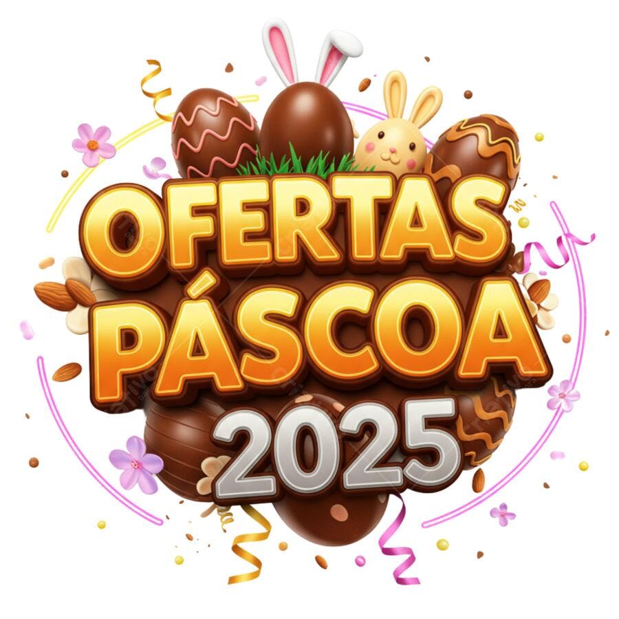 Banner Páscoa 2025 PNG com fundo transparente