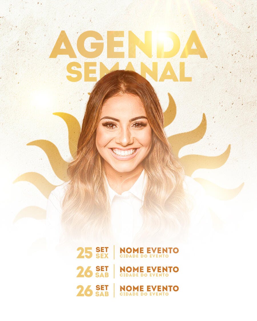 Flyer Agenda Semanal PSD Editável