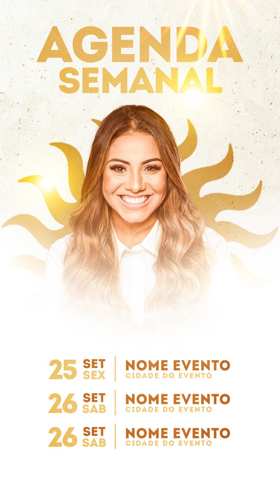 Agenda Semanal para Evento PSD Editável