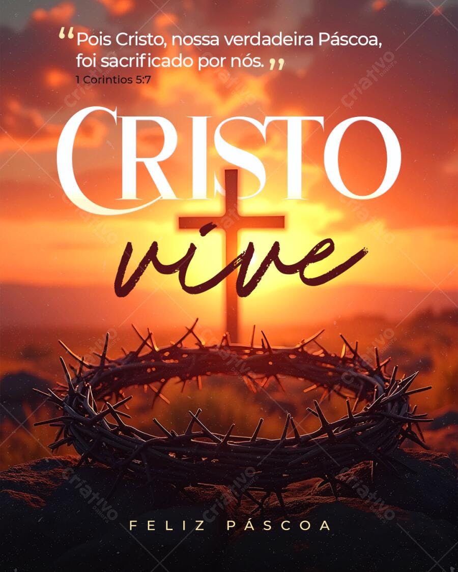 Post para Páscoa PSD Editável